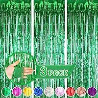 Algopix Similar Product 10 - Green Curtains for Party Decorations 3