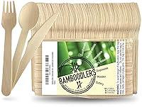 Algopix Similar Product 14 - BAMBOODLERS Disposable Wooden Cutlery