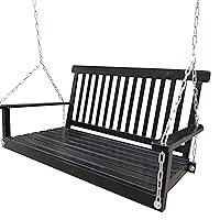 Algopix Similar Product 14 - Front Porch Swing with Armrests Wood
