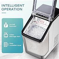 EUHOMY Nugget Ice Maker Countertop, Max 34Lbs/Day, 2 Way Water