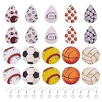 Algopix Similar Product 7 - Craftdady 10 Pairs Sport Theme Leather