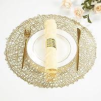 Algopix Similar Product 1 - Mabbcoo Gold Table Placemats Set of 6