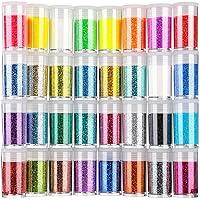 Algopix Similar Product 8 - Teenitor Fine Glitter 32 Jars Each 8g
