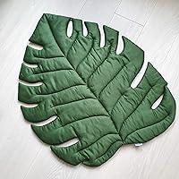 Algopix Similar Product 14 - Handmade Monstera leaf play mat Green