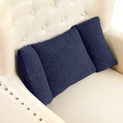Best Deal for 2 Pcs Fleece Lumbar Back Support Pillow 3 Section