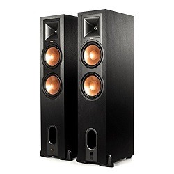 Klipsch R-28PF Surround Powerful Floor Standing Home Speaker, Set of 2, Black
