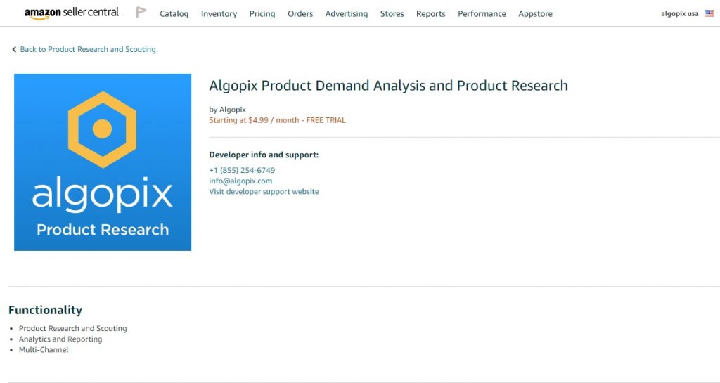 Amazon Sellers Algopix Now Available On Marketplace Appstore Algopix