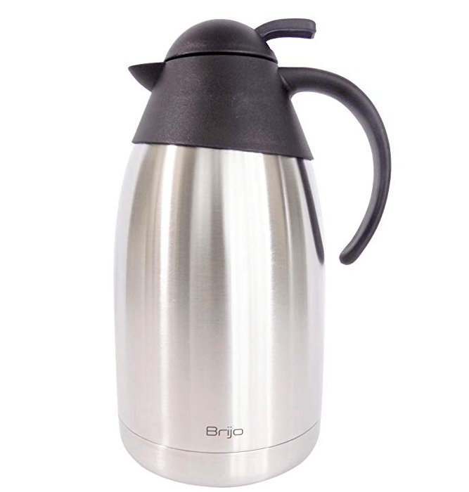Cresimo 2.2 Liter Airpot Thermal Coffee Carafe with Pump/Lever  Action/Stainless Steel Insulated Thermos / 24 Hour Heat Retention / 24 Hour  Cold Retention / 74 Ounce Pump Coffee Pot - Coffee